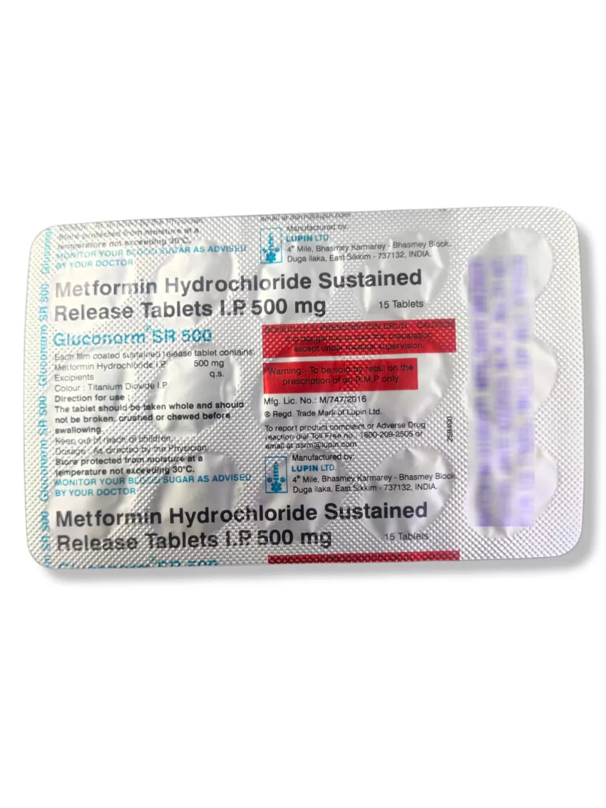 Gluconorm SR 500 Tablets 15s Pack