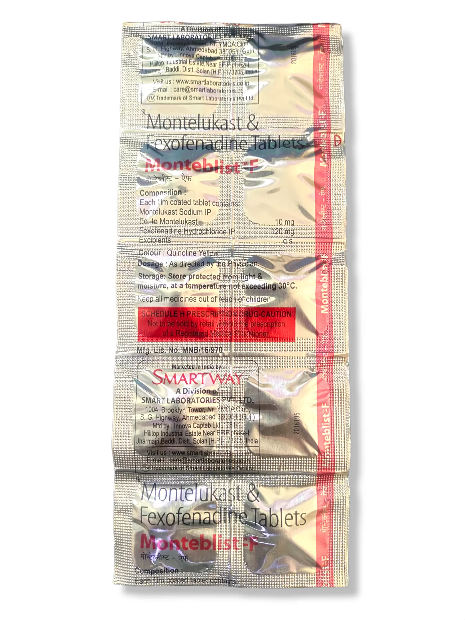 Monteblist-F Tablets 10s Pack - Front