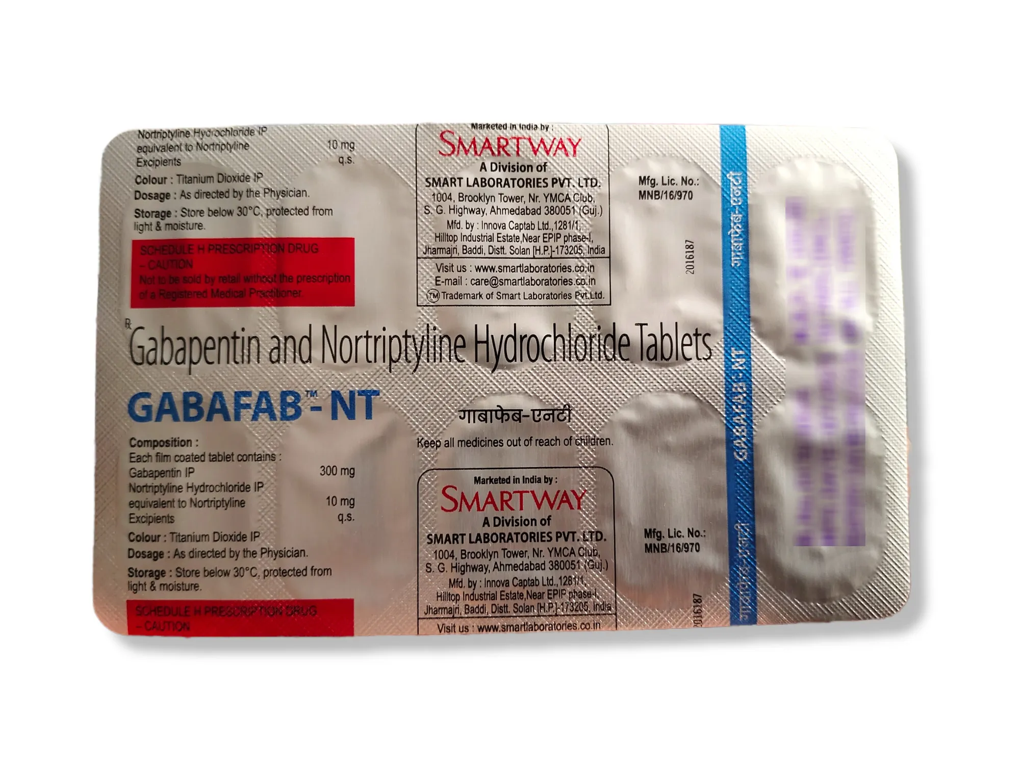Gabafab-NT Tablets 10s Pack - Back