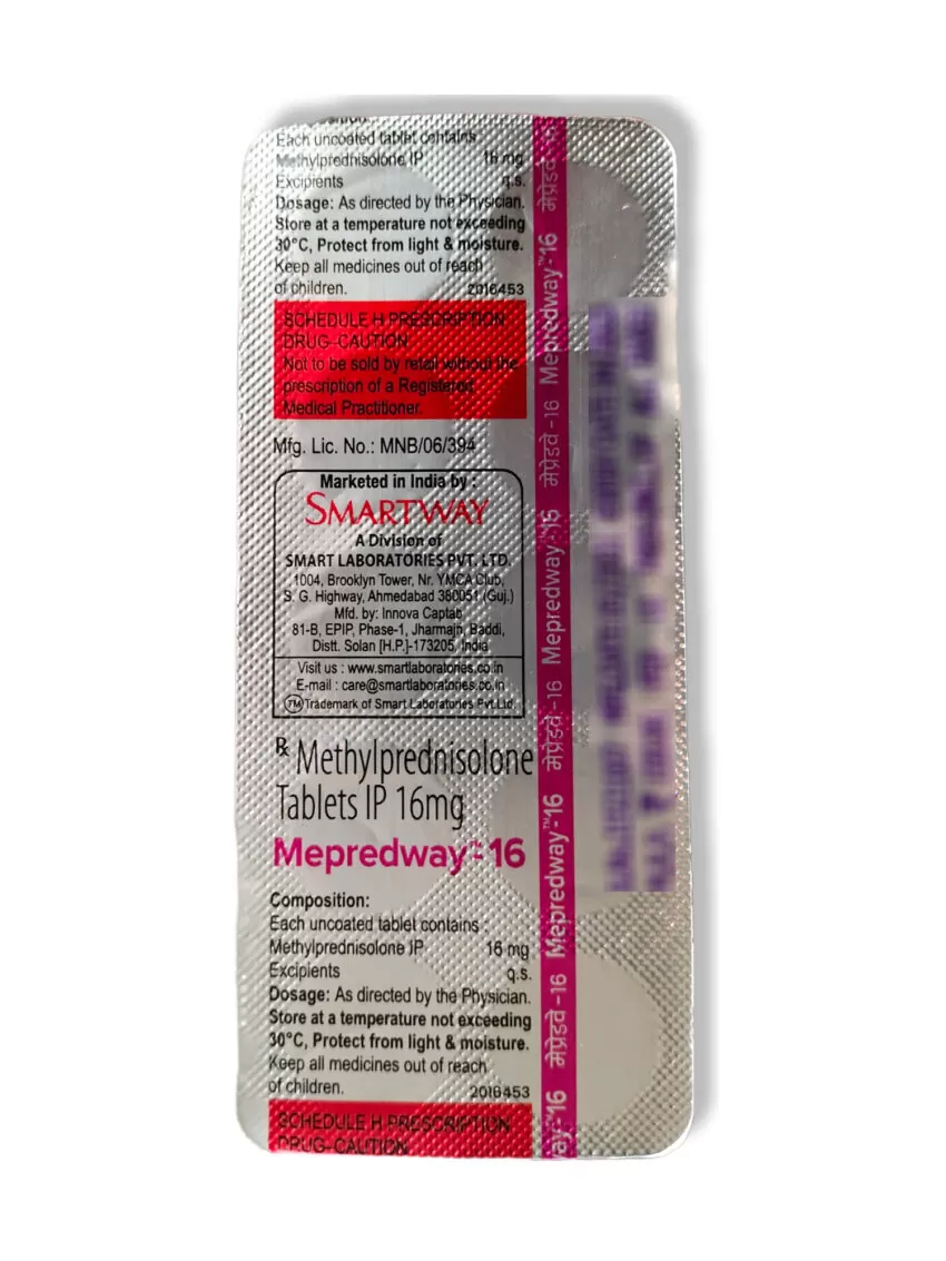 Mepredway-16 tablets 10s Pack - Back