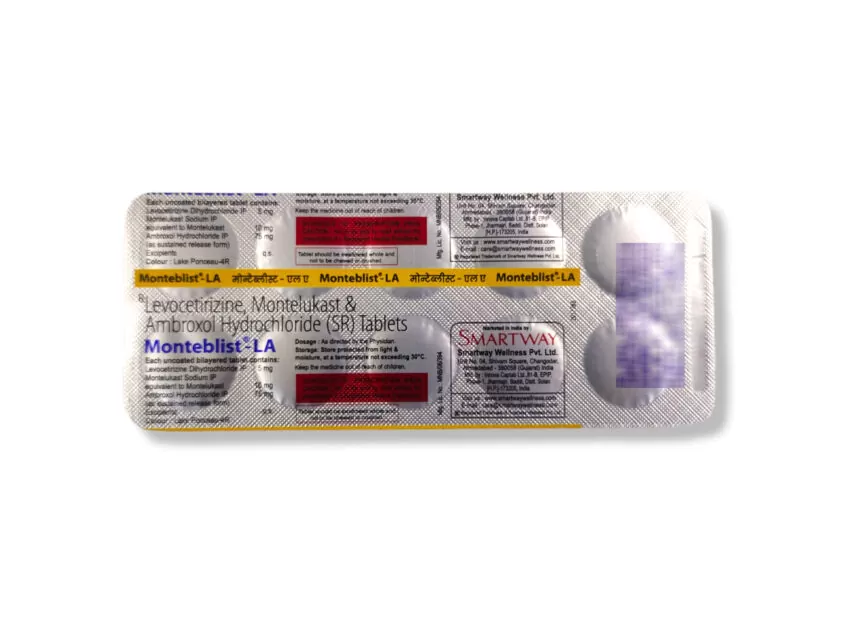 Monteblist-LA Tablets 10s Pack - Back