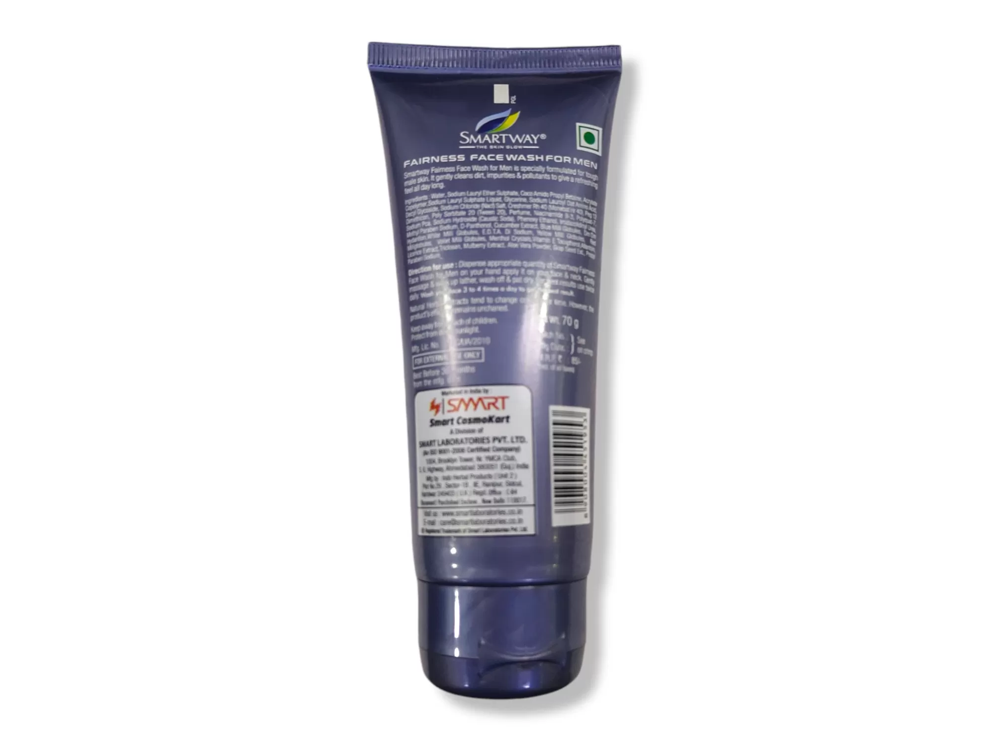 SmartWay Fairness Face Wash For Men 70gm Pack - Tube